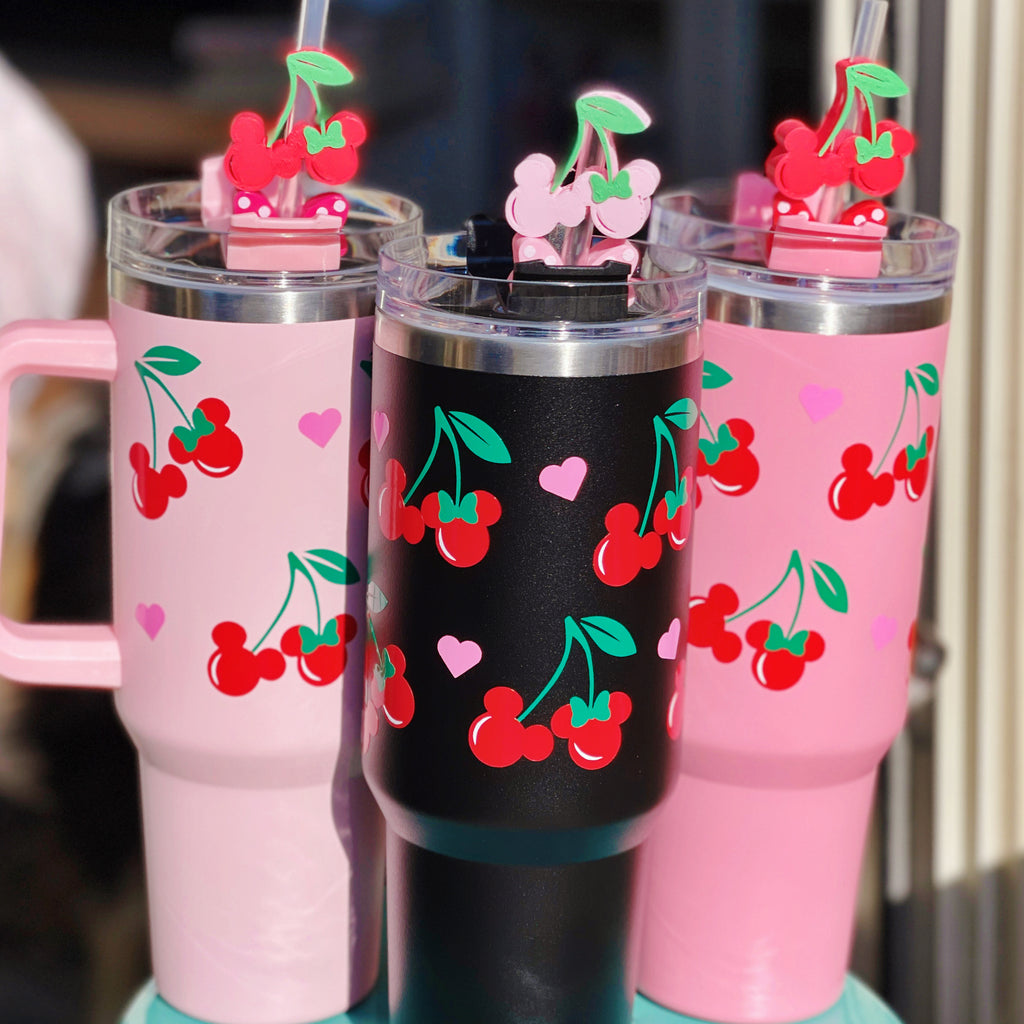 Cherries on 40 oz Quencher Inspired Stainless Steel Tumbler