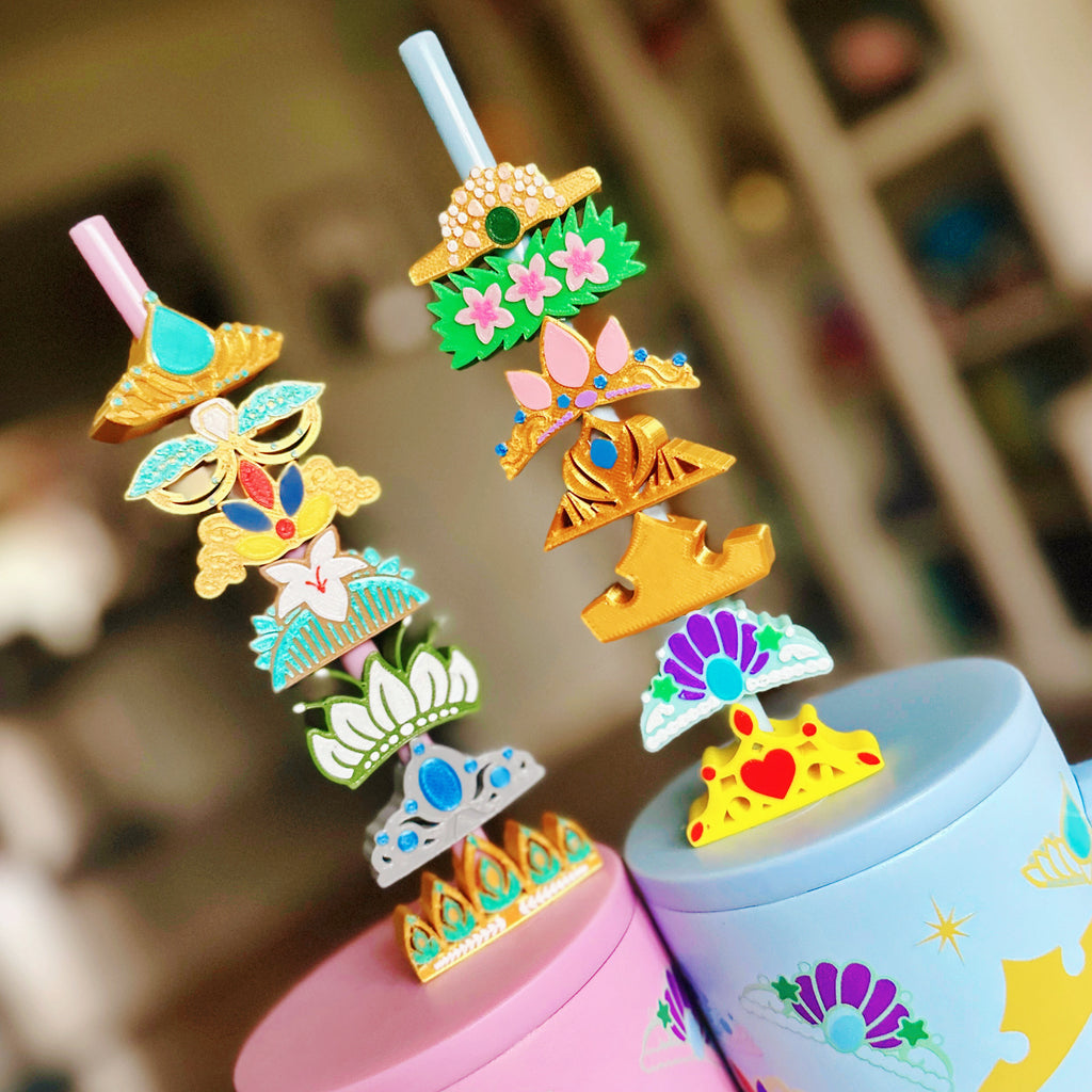 Princess Crowns Inspired Straw Toppers