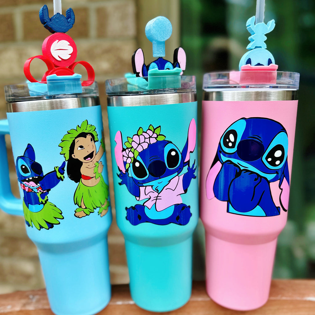40oz Magical Character Tumbler - With handle and straw – Scribbles
