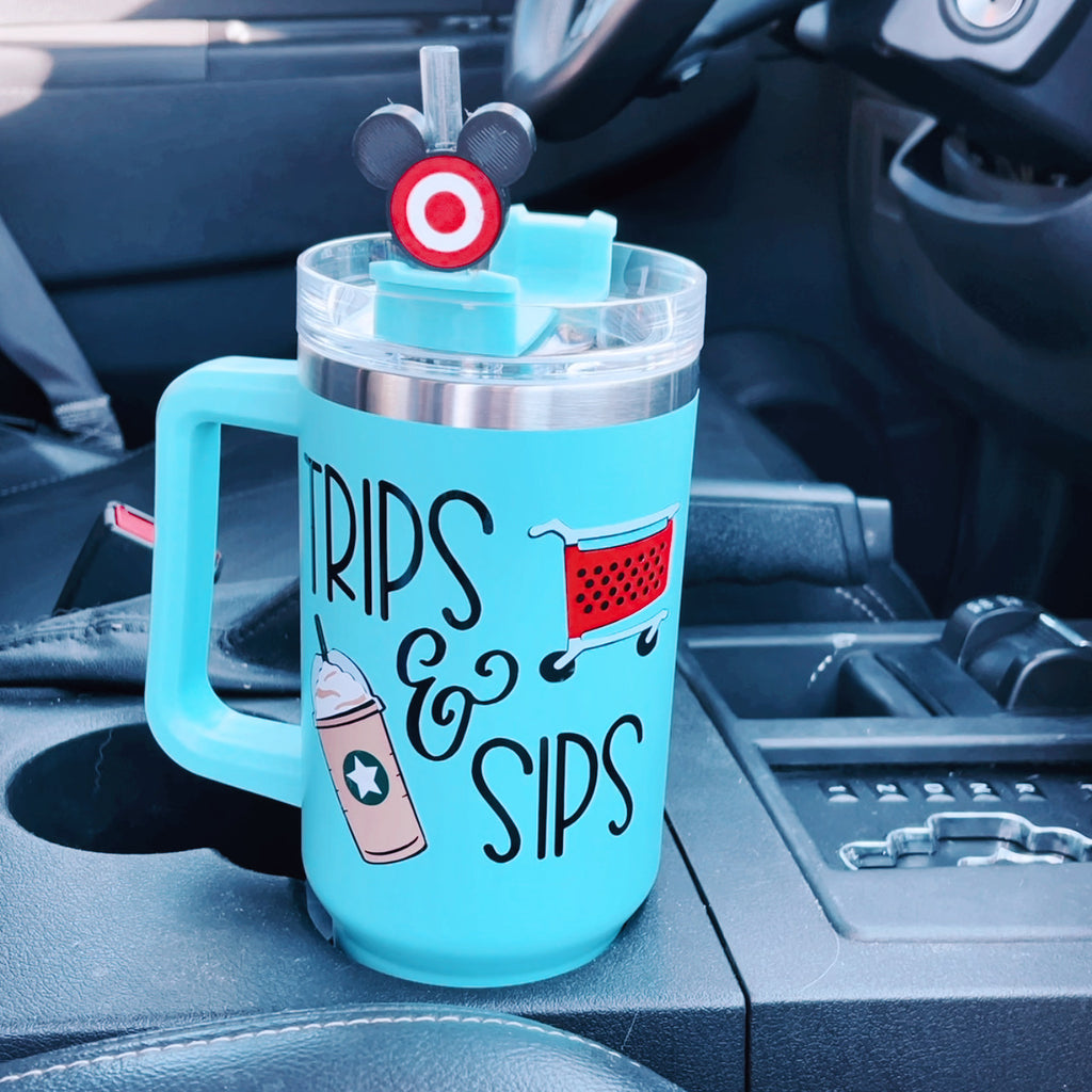 Trips and Sips on 40 oz Quencher Inspired Stainless Steel Tumbler