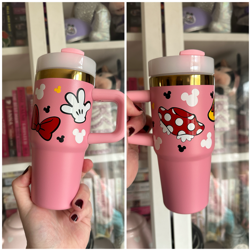 RTS Pink 14 oz Tumbler w/ Mouse Outfit All Around