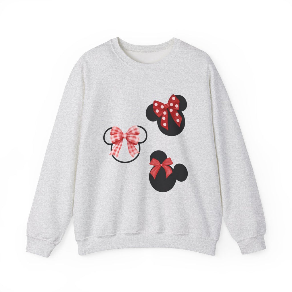 Mouse Head with Pretty Bows Unisex Heavy Blend Crewneck Sweatshirt