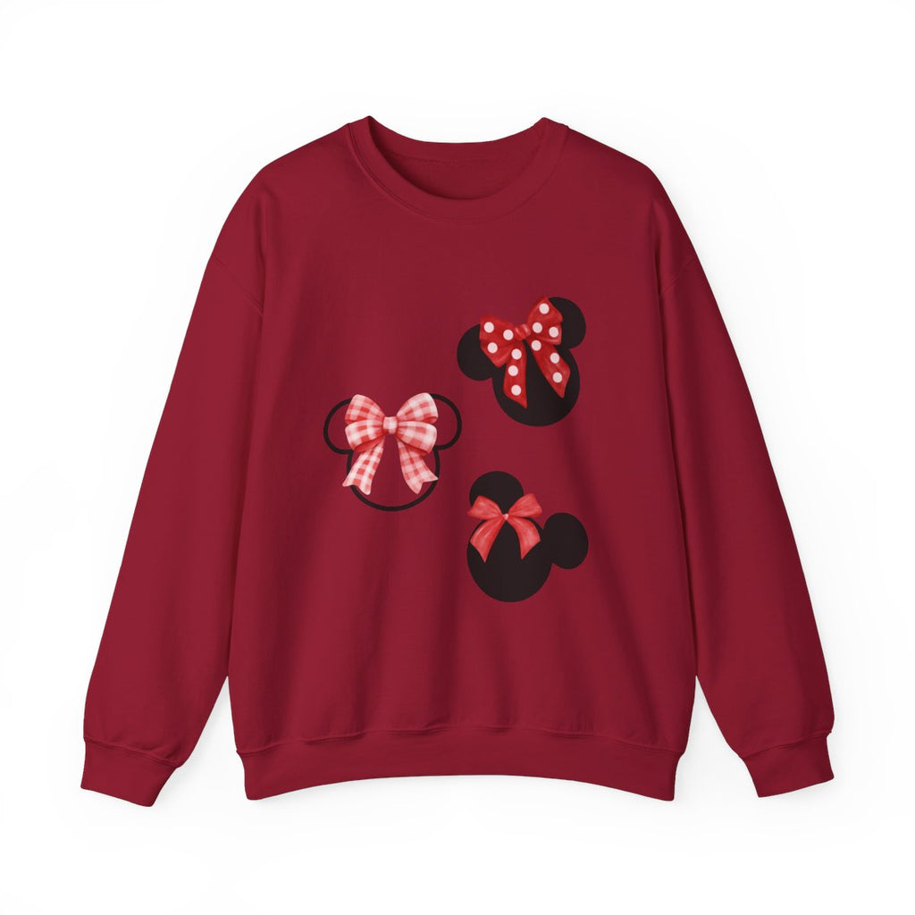 Mouse Head with Pretty Bows Unisex Heavy Blend Crewneck Sweatshirt