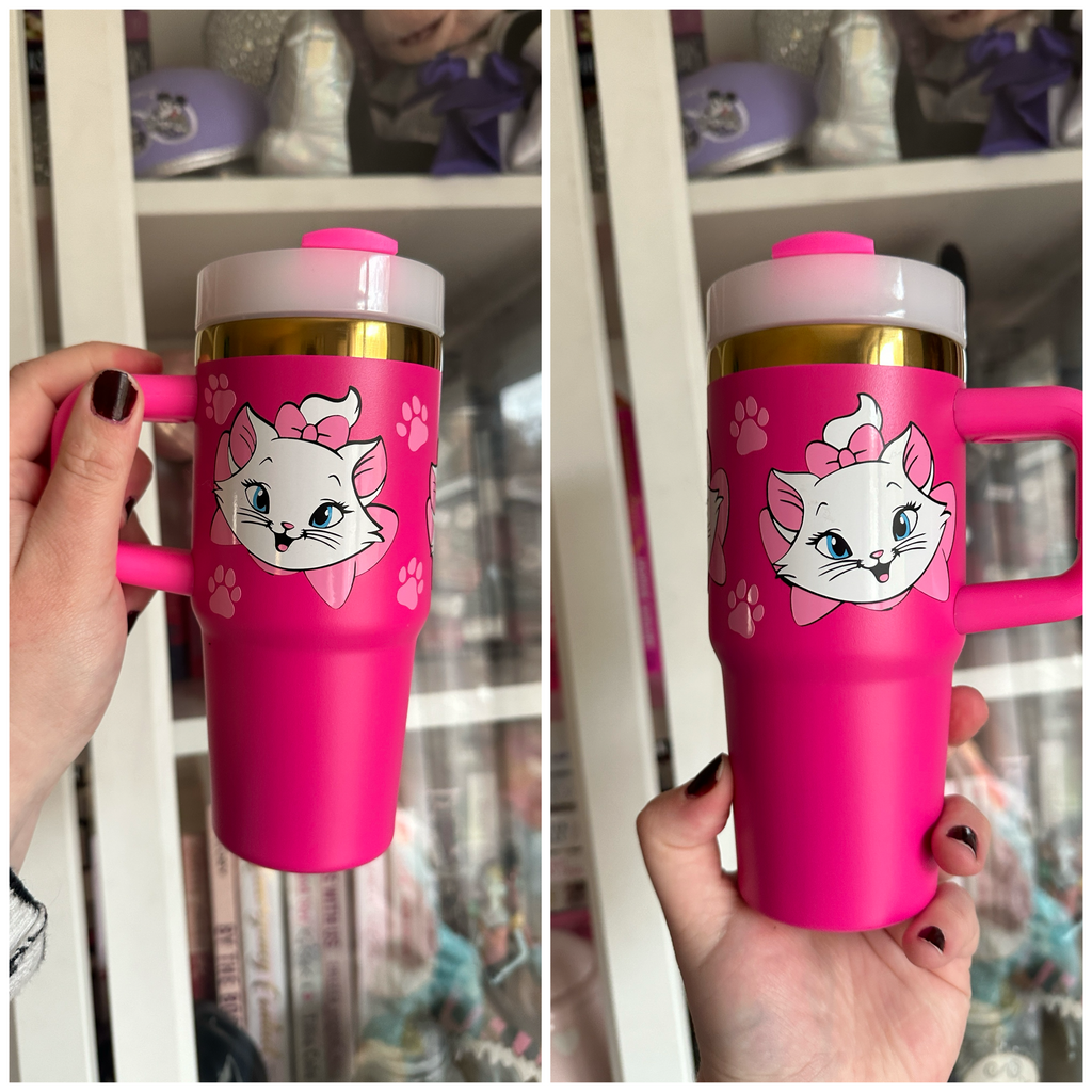 RTS Hot Pink 14 oz Tumbler w/ Marie Inspired