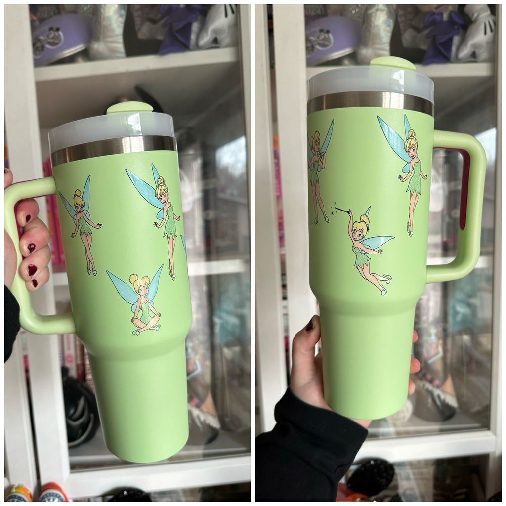 RTS 40 oz Celadon Green Tumbler w/ Fairy Inspired