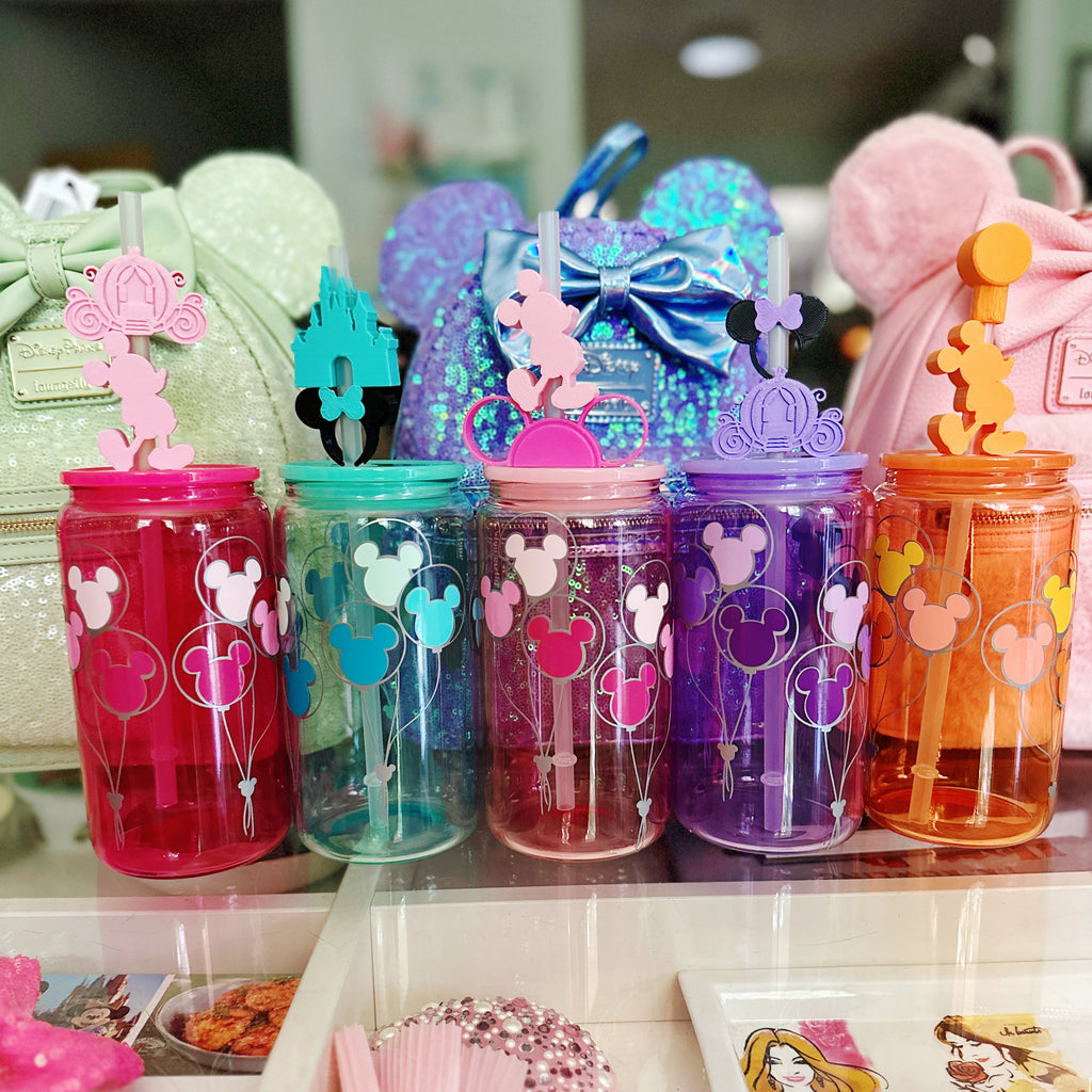 Balloons on Colorful Glass Can