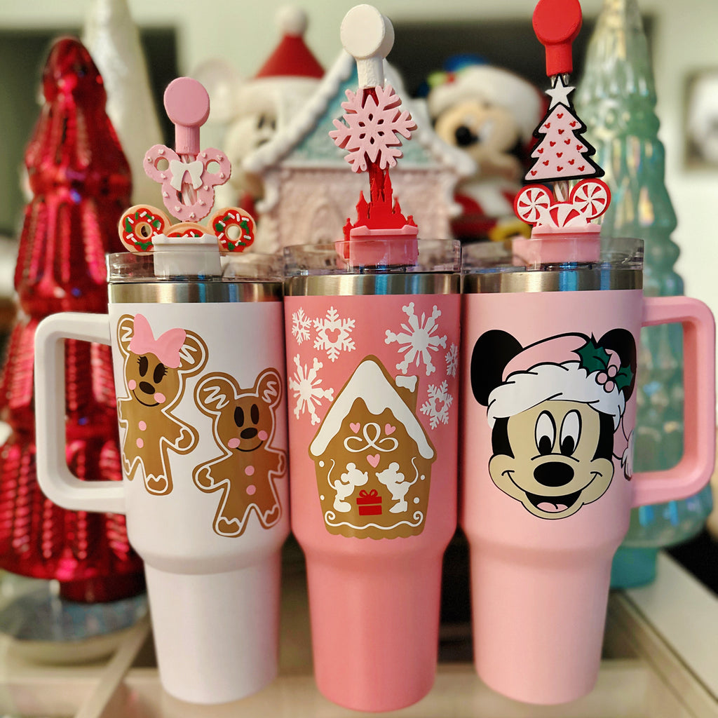 Pink Christmas Inspired 40 oz Tumblers