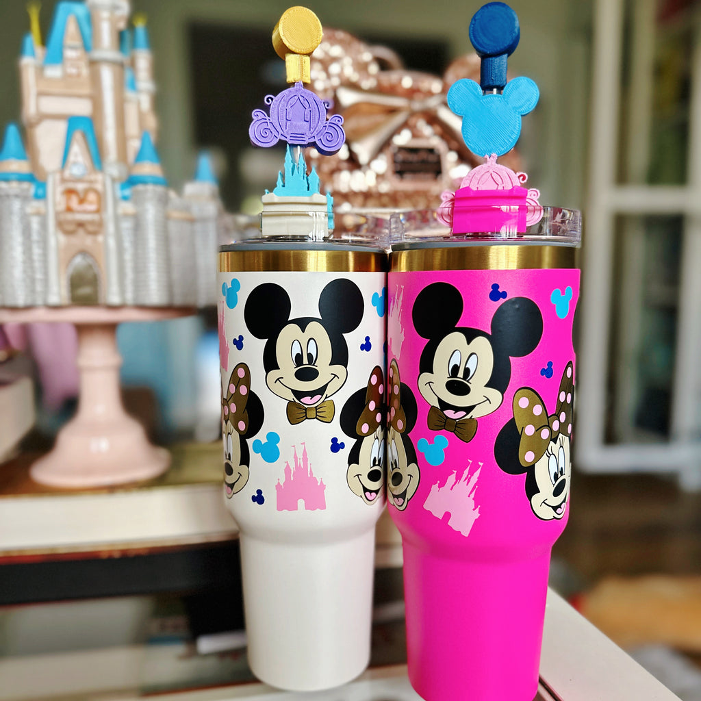 Pastel Castle w/ Balloons and Fairy on 40 oz Tumblers