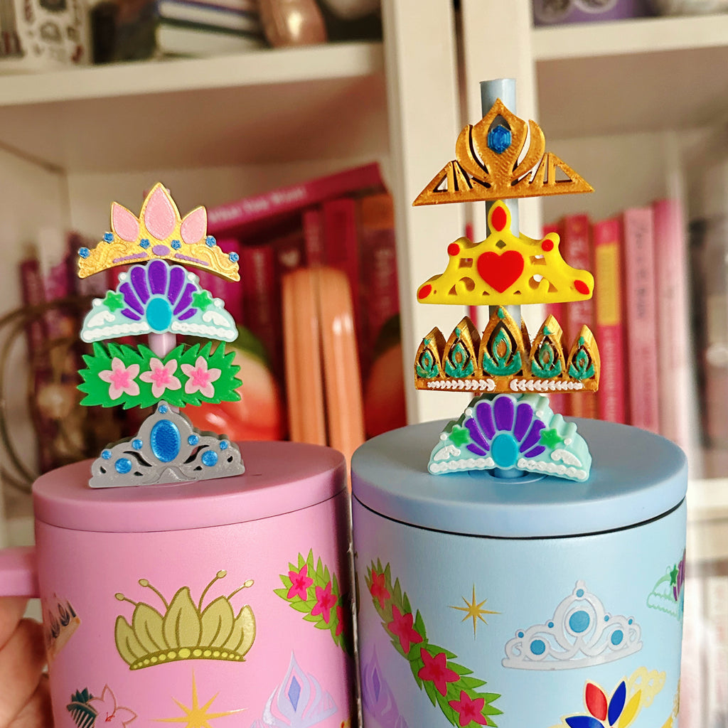 Princess Crowns Inspired Straw Toppers