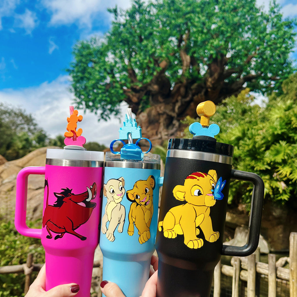 EARTH DAY RELEASE: Lion King Character Inspired on 40 oz Quencher Inspired Stainless Steel Tumbler