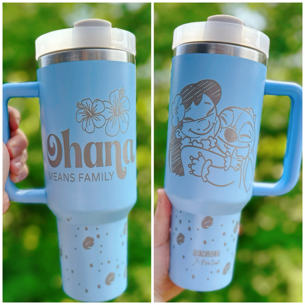 Ready to Ship: 626 Characters Laser Engraved Tumblers on 40 oz Quencher Inspired Stainless Steel Tumbler