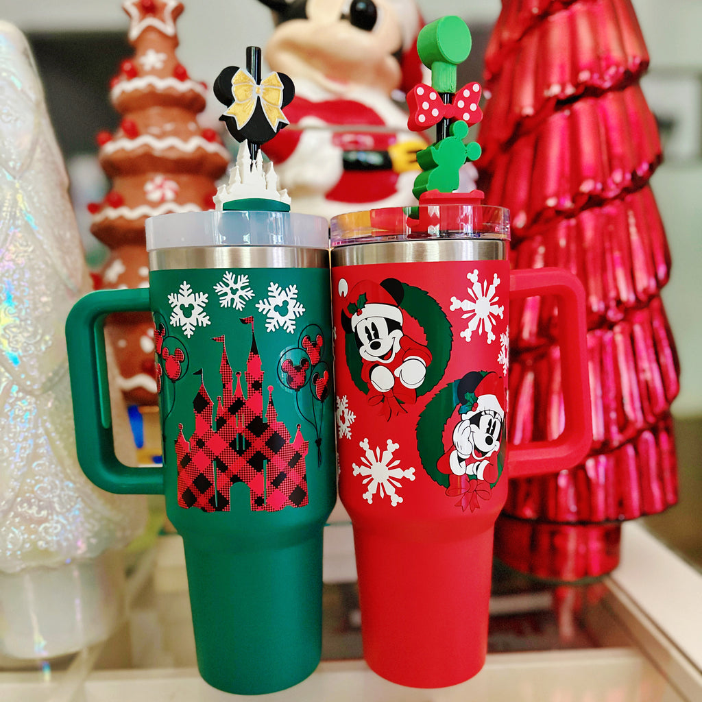 Red and Green Christmas Inspired 40 oz Tumblers