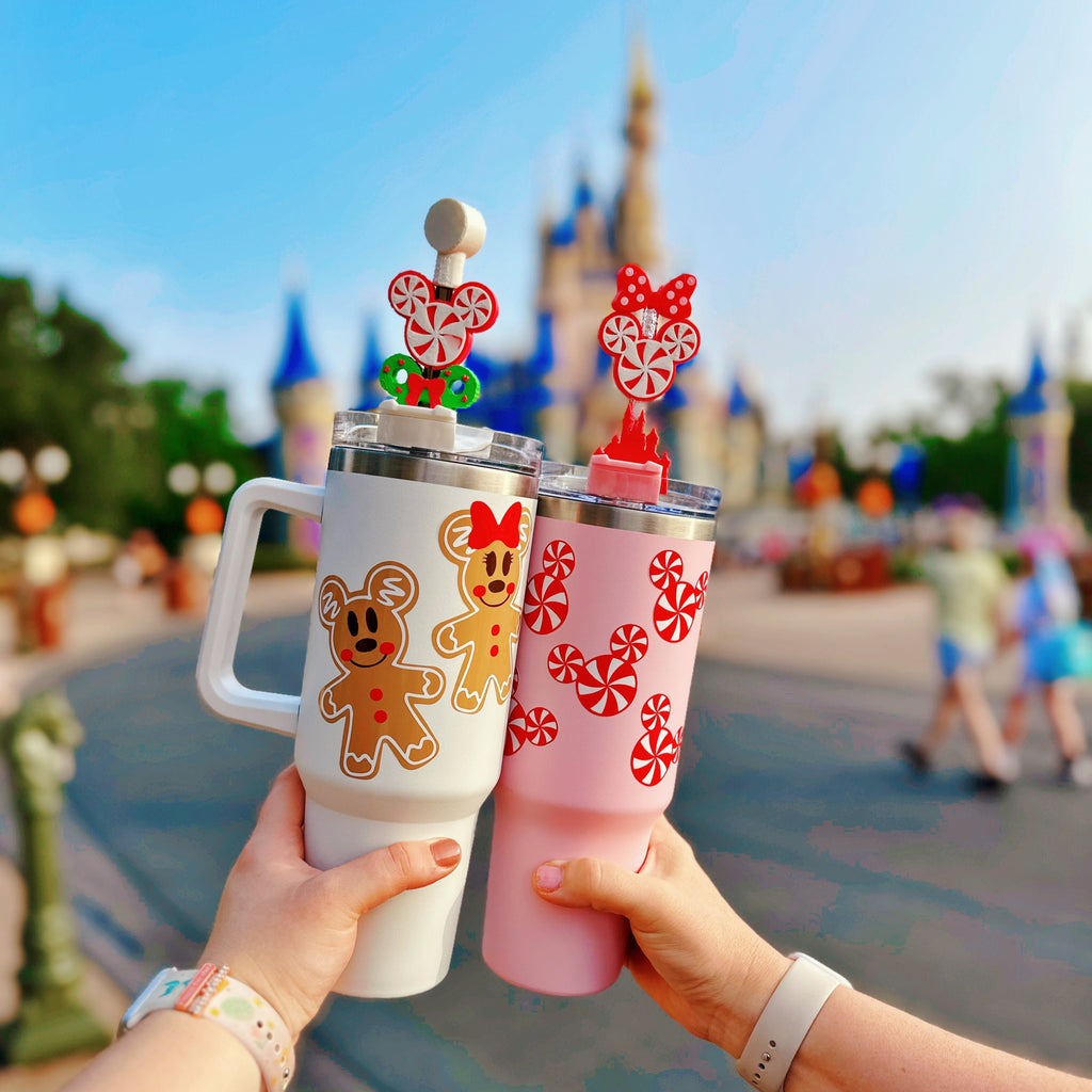 Pink and Red Classic Christmas on 40 oz Quencher Tumbler