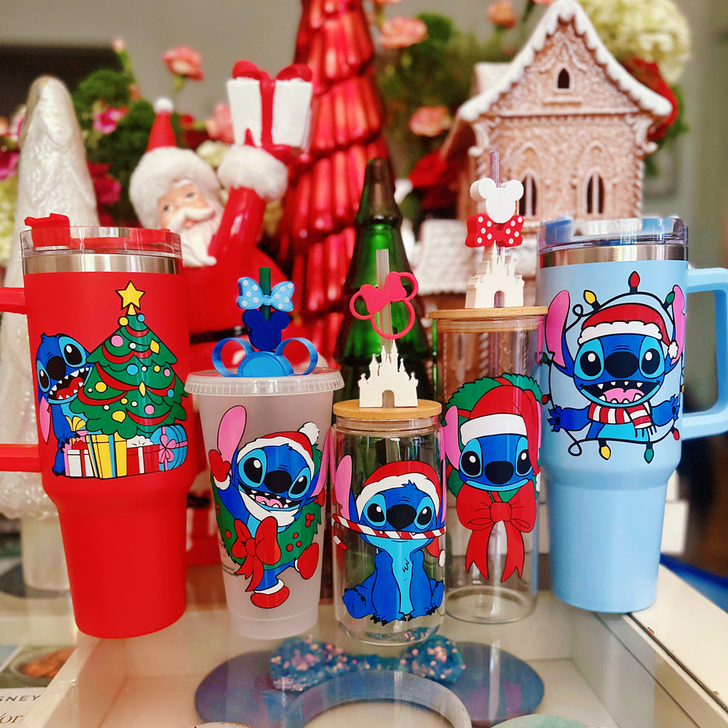 Stitch Christmas Inspired Reusable Drinkware