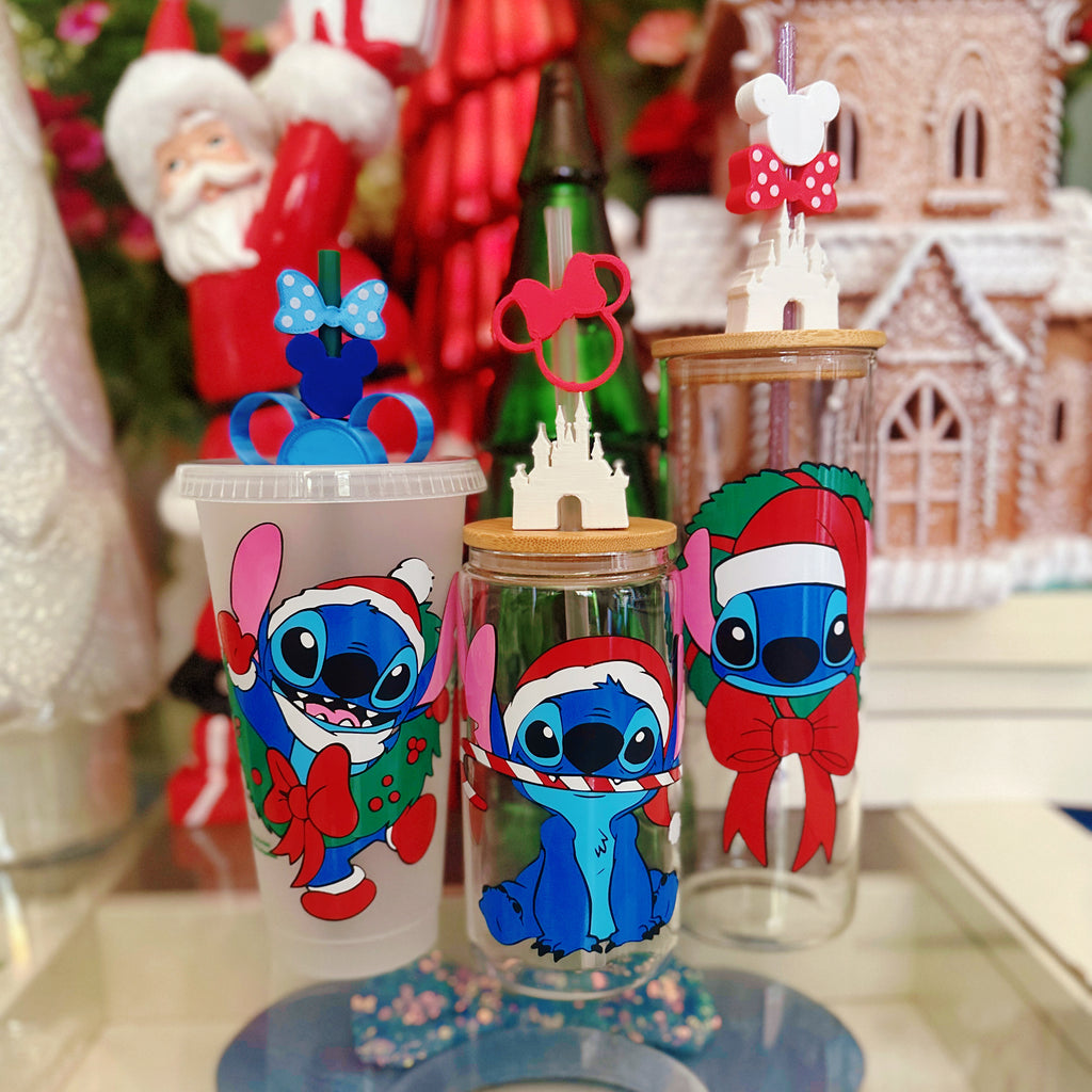 Stitch Christmas Inspired Reusable Drinkware