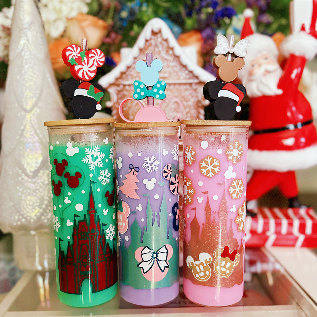 Christmas Castle Inspired 25 oz Glass Can