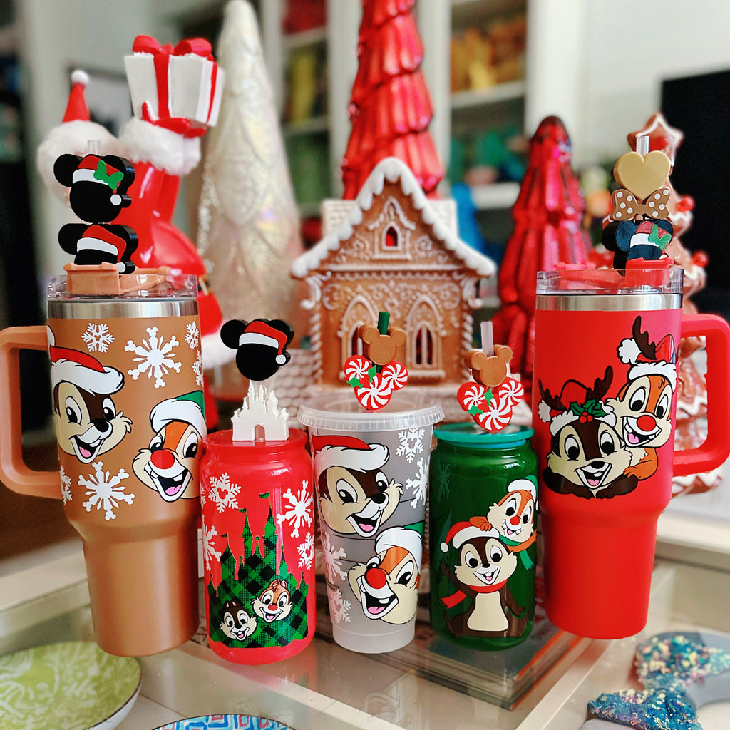 Chip and Dale Christmas Inspired Reusable Drinkware