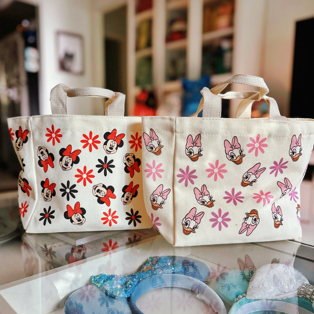 Minnie and Daisy Inspired Mini Tote Bags