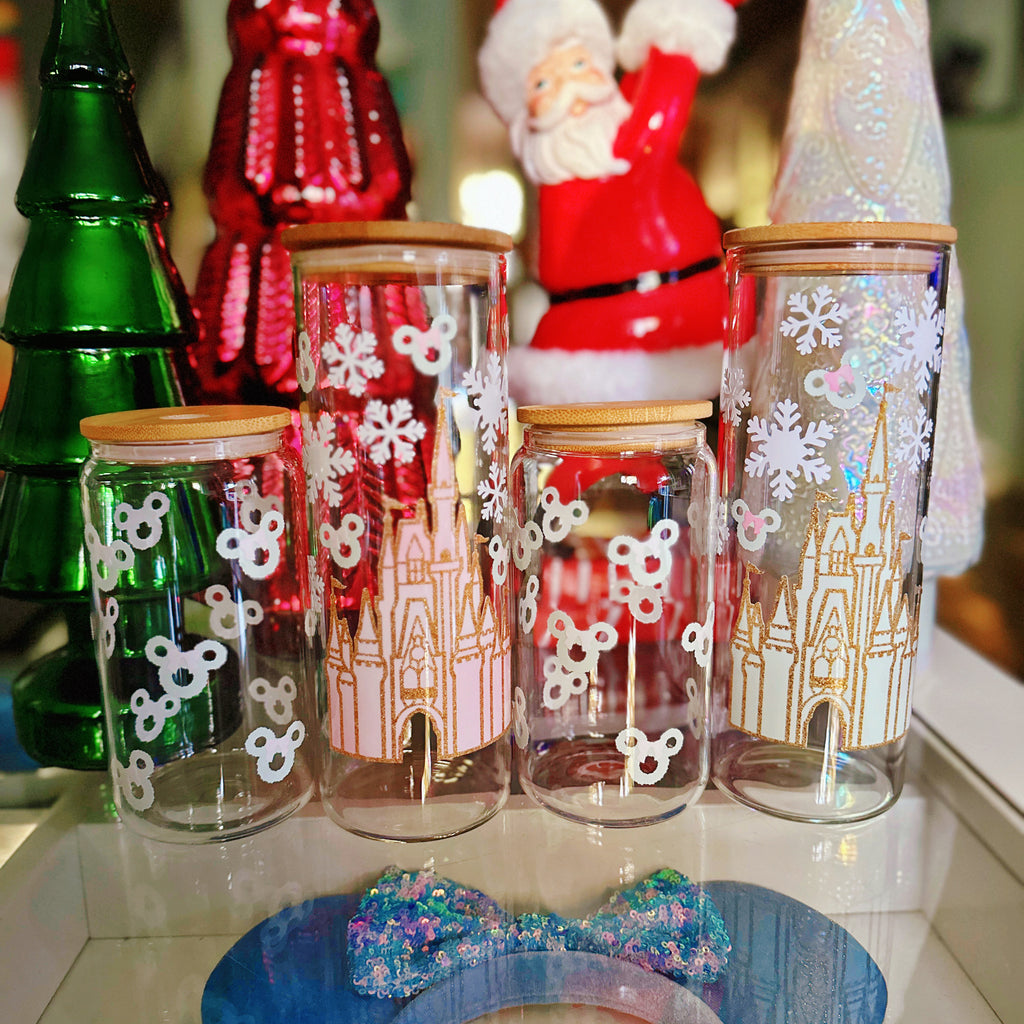 Christmas Color Changing Designs on Glass Cans