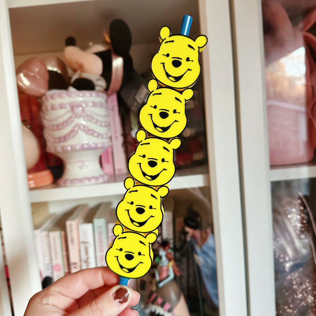 Pooh Inspired Head Straw Topper