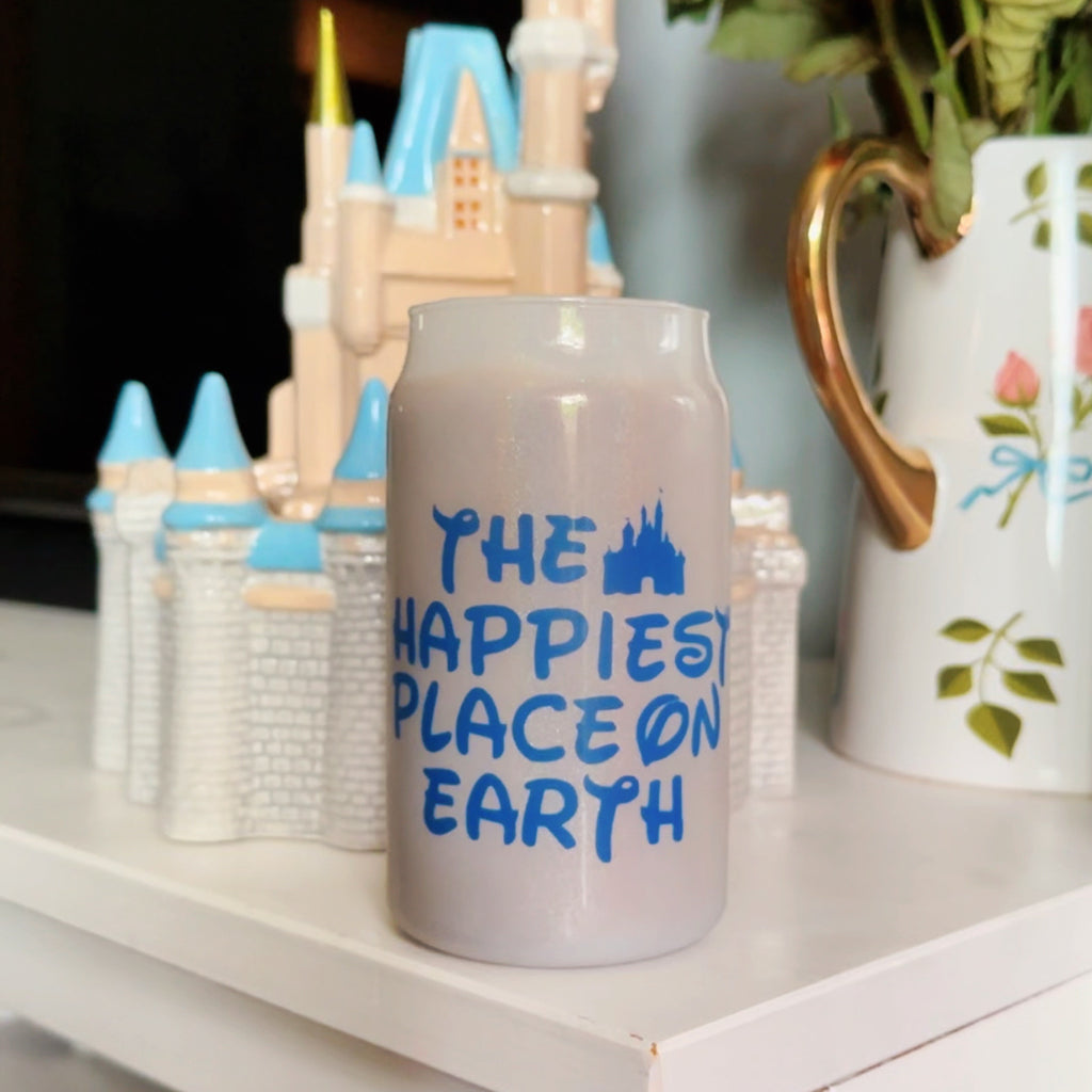 The Happiest Place on Earth Glass Can