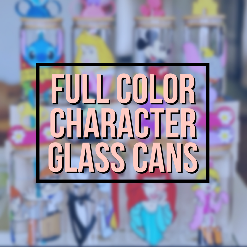 Full Color Character Personalized Glass Can