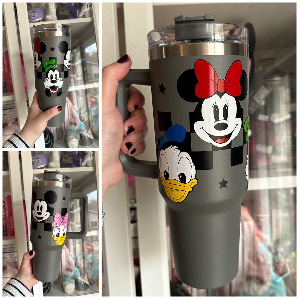 RTS 40 oz Gray Tumbler w/ Fab 5 Inspired