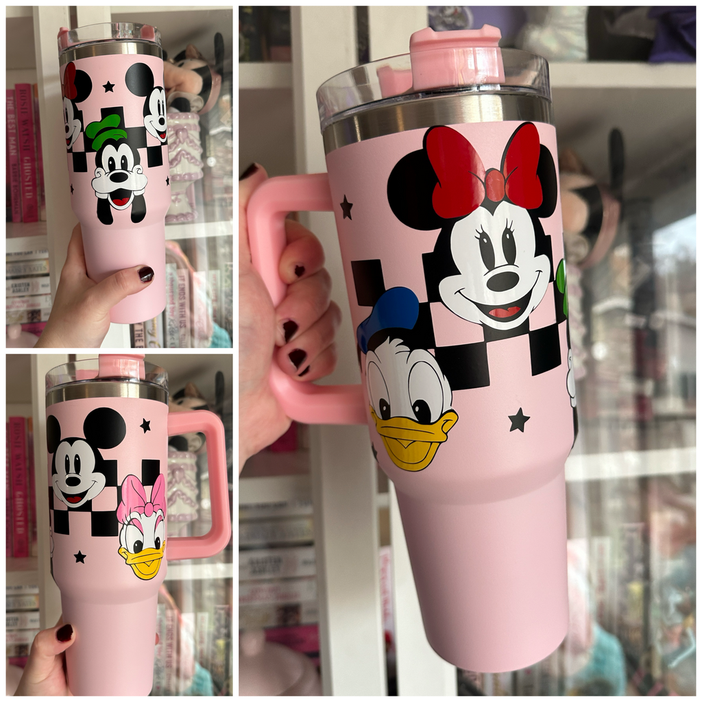 RTS 40 oz Light Pink Tumbler w/ Fab 5 Inspired