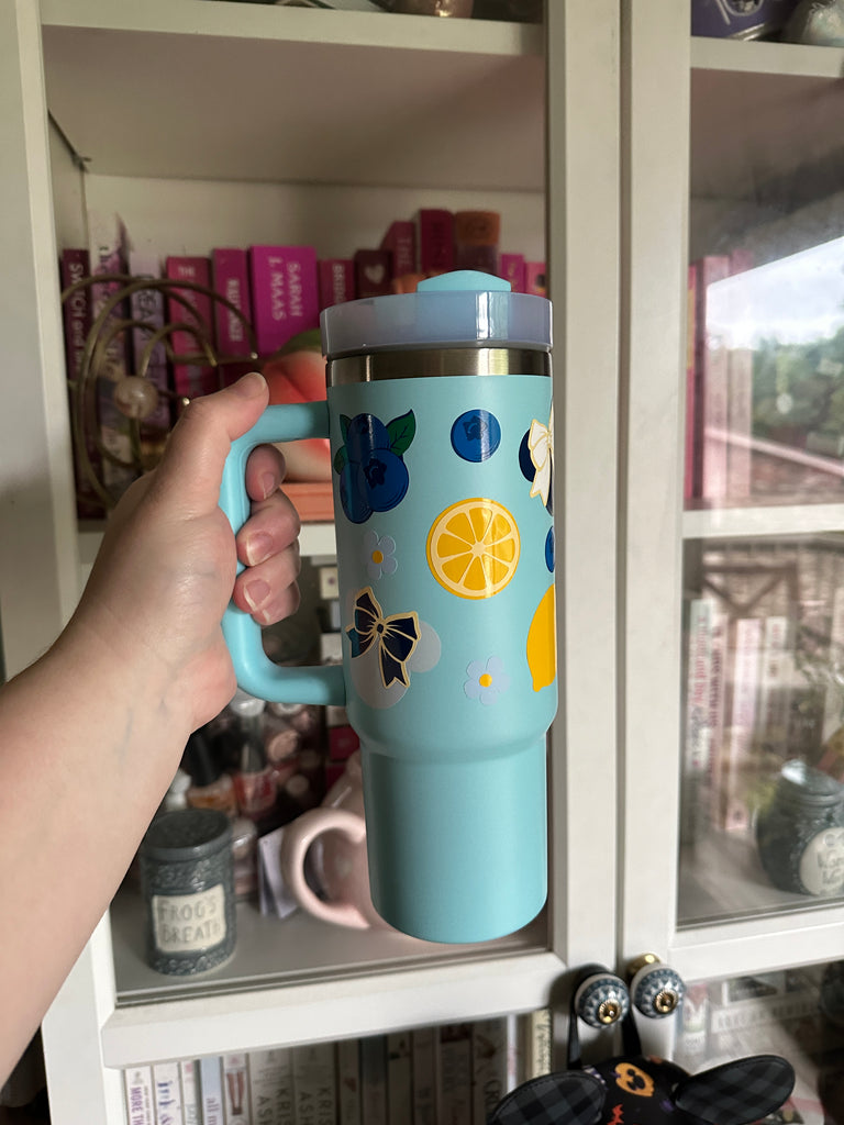 RTS Light Blue 30 oz Tumbler w/ Lemon and Blueberry