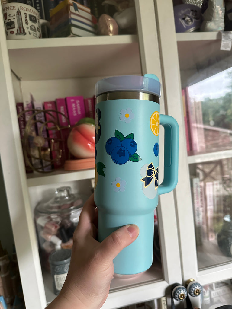 RTS Light Blue 30 oz Tumbler w/ Lemon and Blueberry