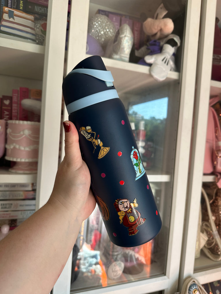 RTS 32 oz Navy Stainless Steel Water Bottle w/ Beauty Inspired