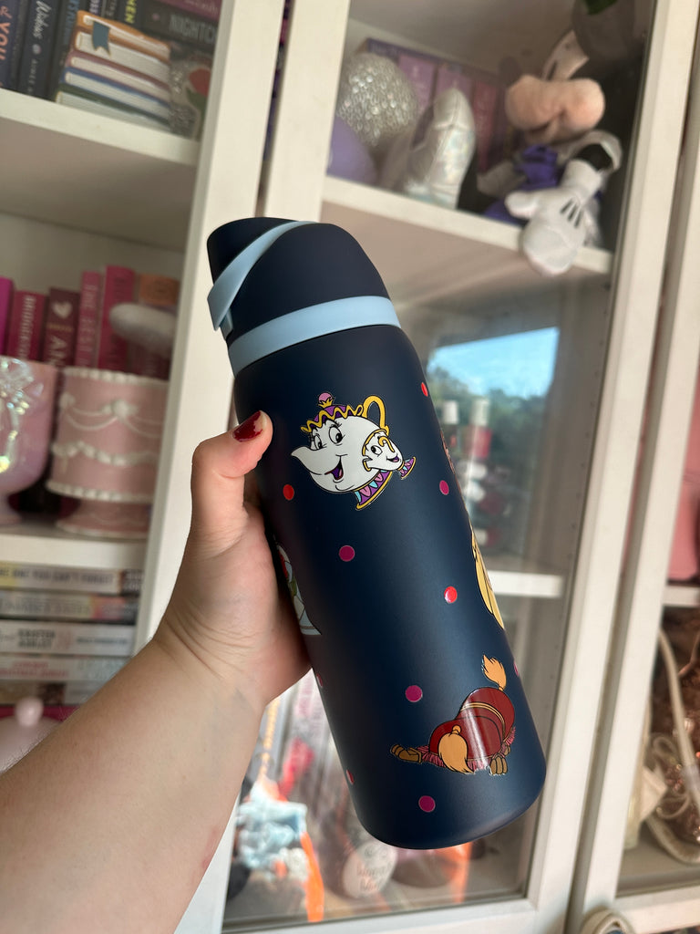 RTS 32 oz Navy Stainless Steel Water Bottle w/ Beauty Inspired