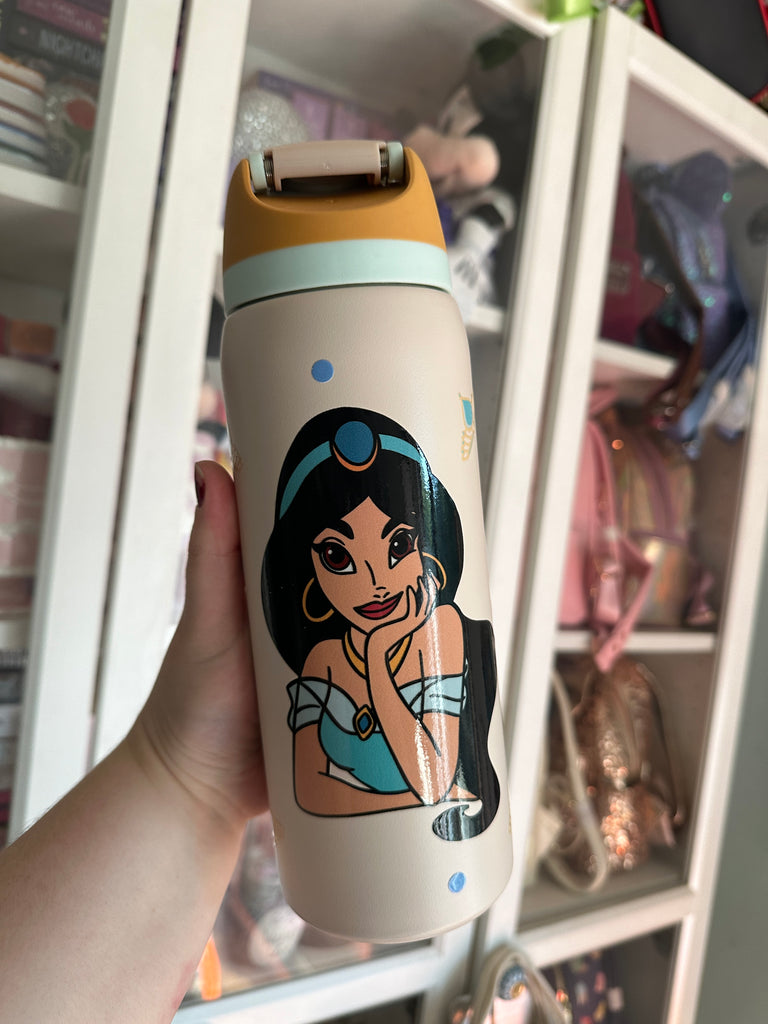 RTS 32 oz Sand Stainless Steel Water Bottle w/ Princess Jasmine Inspired