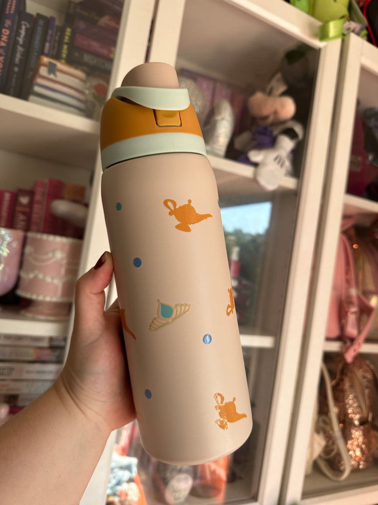 RTS 32 oz Sand Stainless Steel Water Bottle w/ Princess Jasmine Inspired