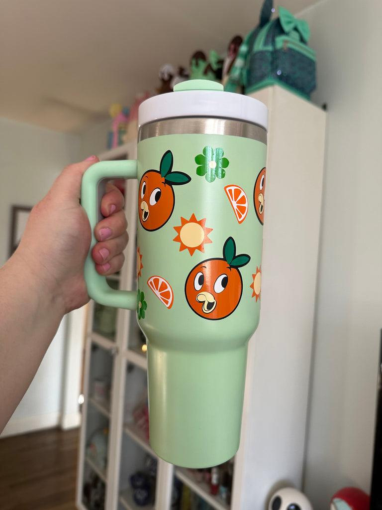 RTS 40 oz Teal Tumbler w/ Orange All Around Character Inspired