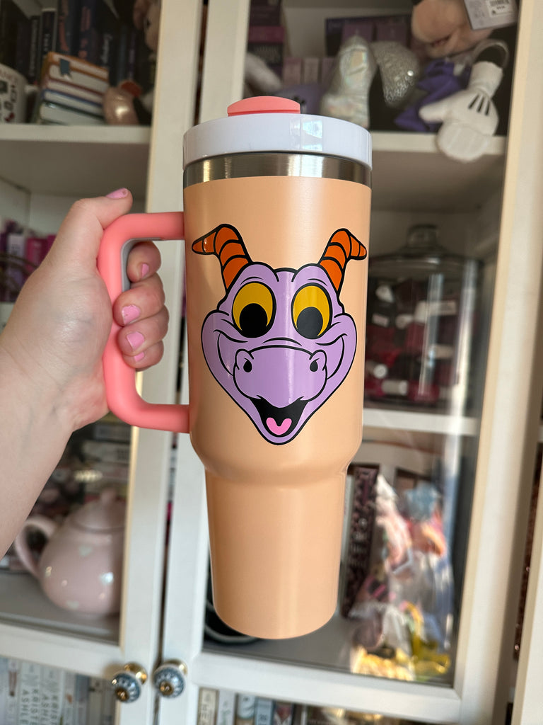 RTS 40 oz Peach Tumbler w/ Figment Character Inspired