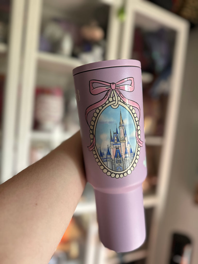 RTS 40 oz Lilac Slim Tumbler w/ Castle Inspired