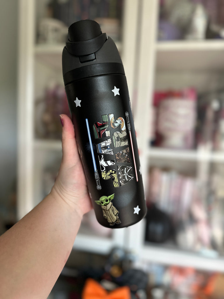 RTS 19 oz Black Stainless Steel Water Bottle w/ Star Movie Inspired