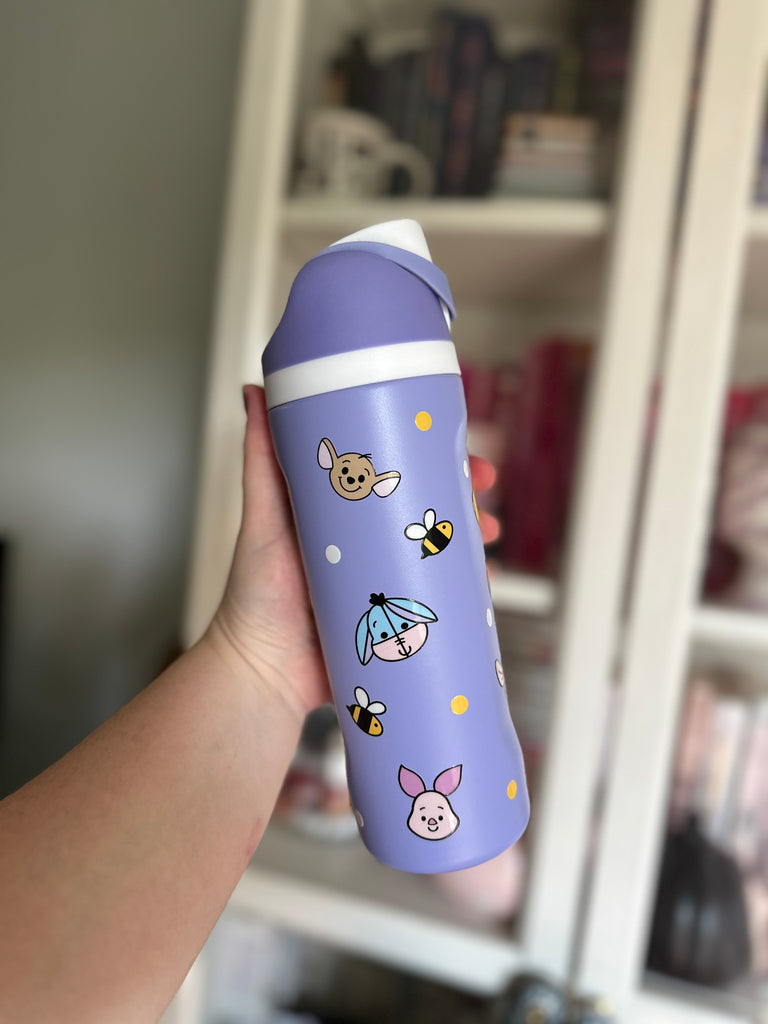RTS 19 oz Lilac Stainless Steel Water Bottle w/ Pooh Inspired