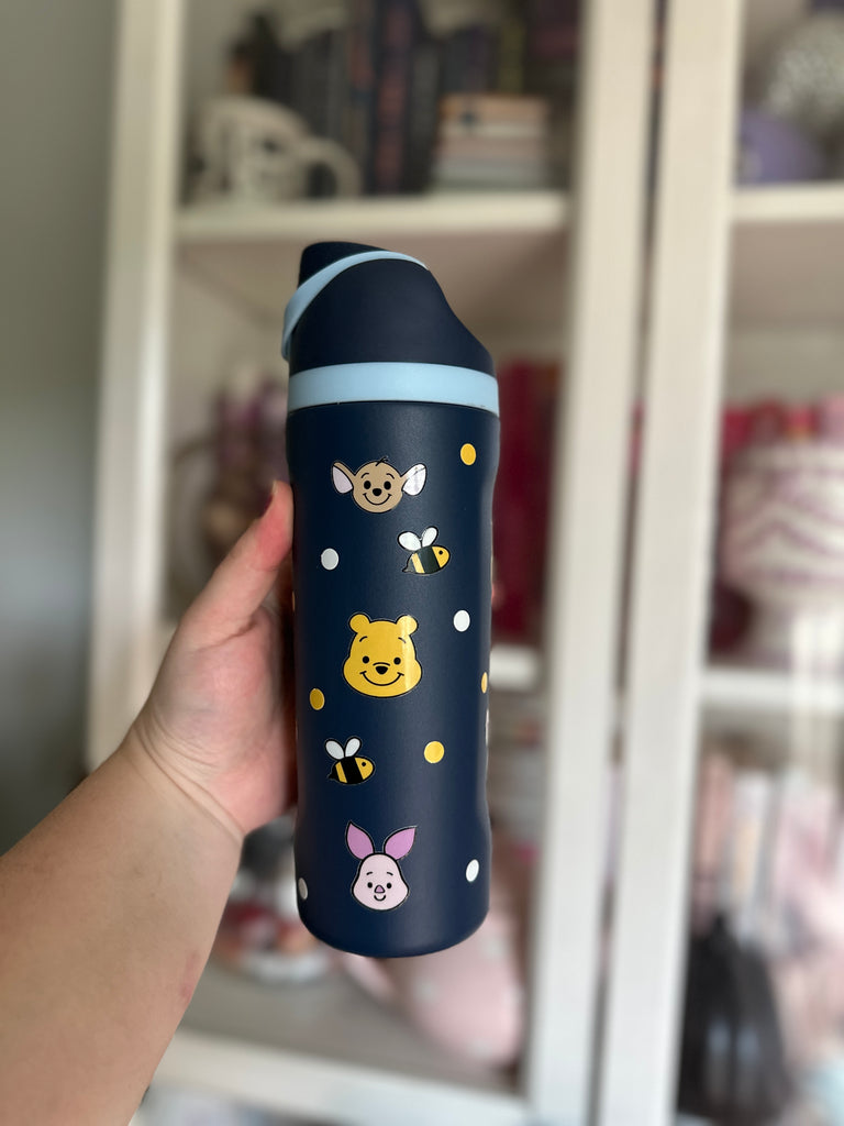 RTS 19 oz Navy Stainless Steel Water Bottle w/ Pooh Inspired