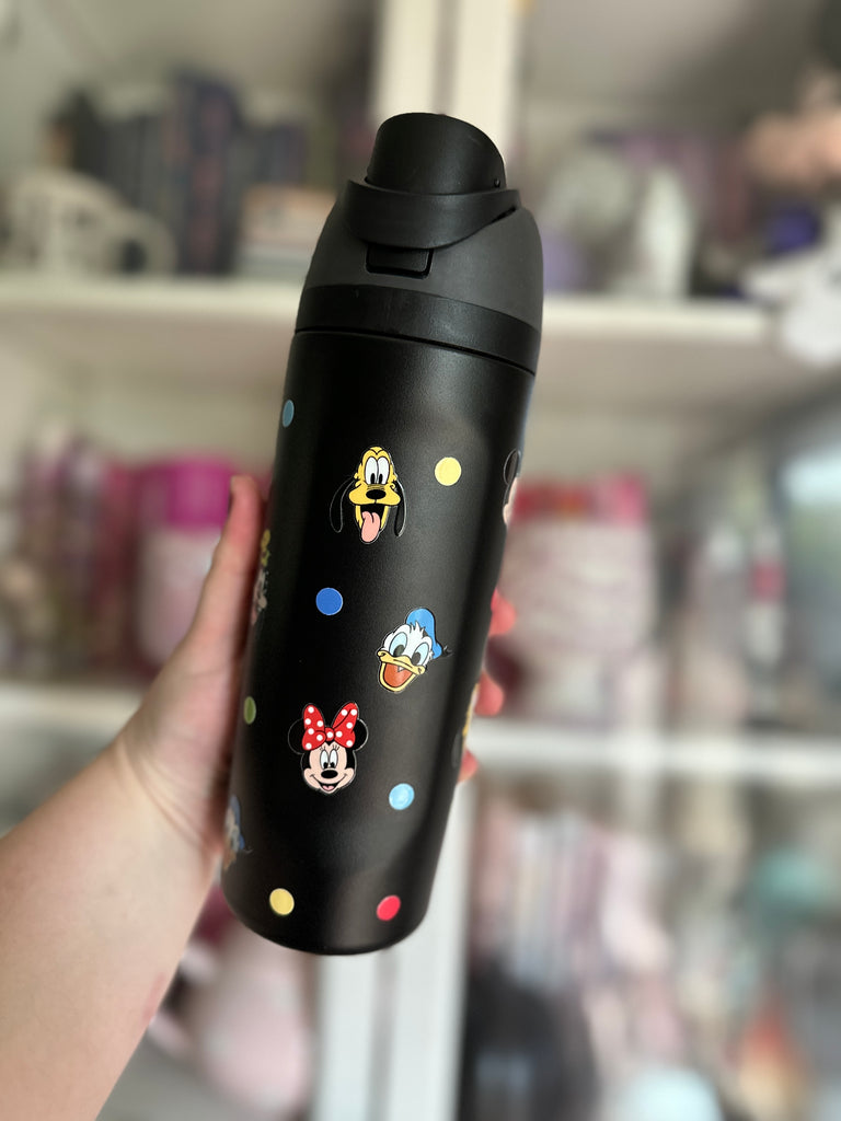 RTS 19 oz Black Stainless Steel Water Bottle w/ Sensational Six Inspired