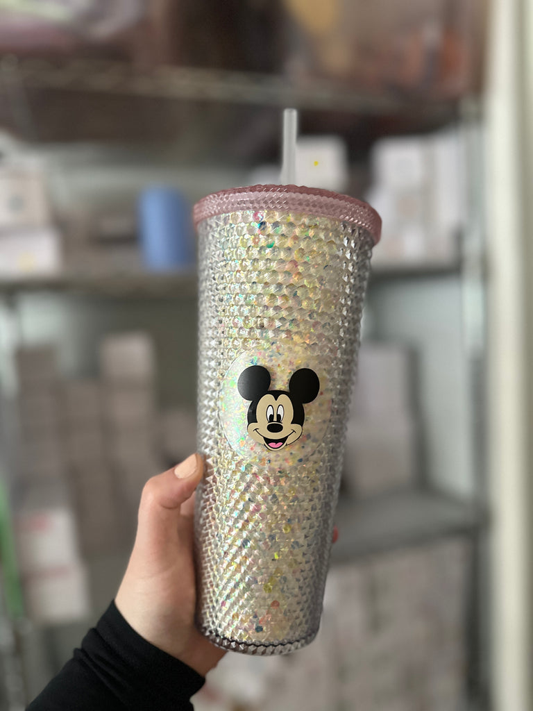 RTS Glitter Studded Tumbler w/ Mouse Face