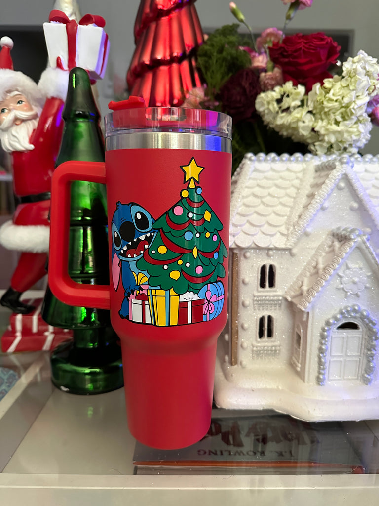 RTS 40 oz Red Tumbler w/ Christmas Tree 626 Character