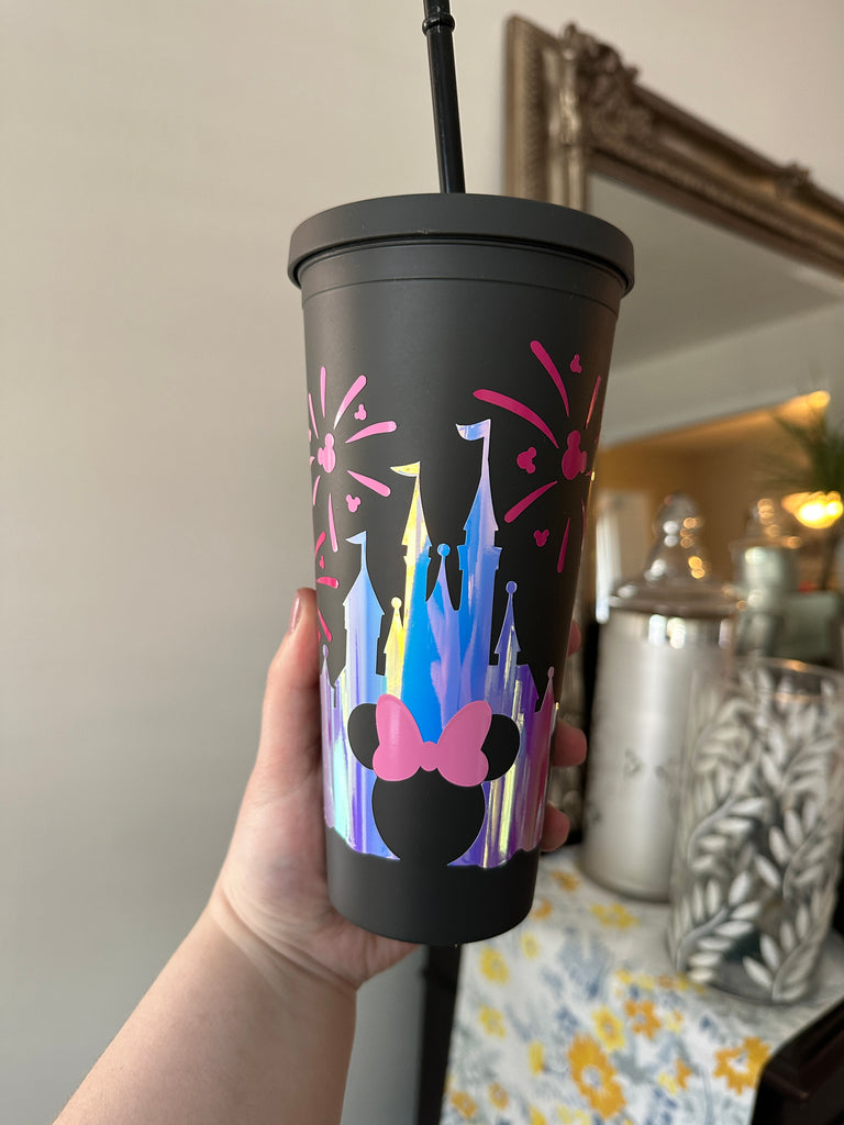 Ready to Ship 22 oz Black Matte Tumbler w/ Castle