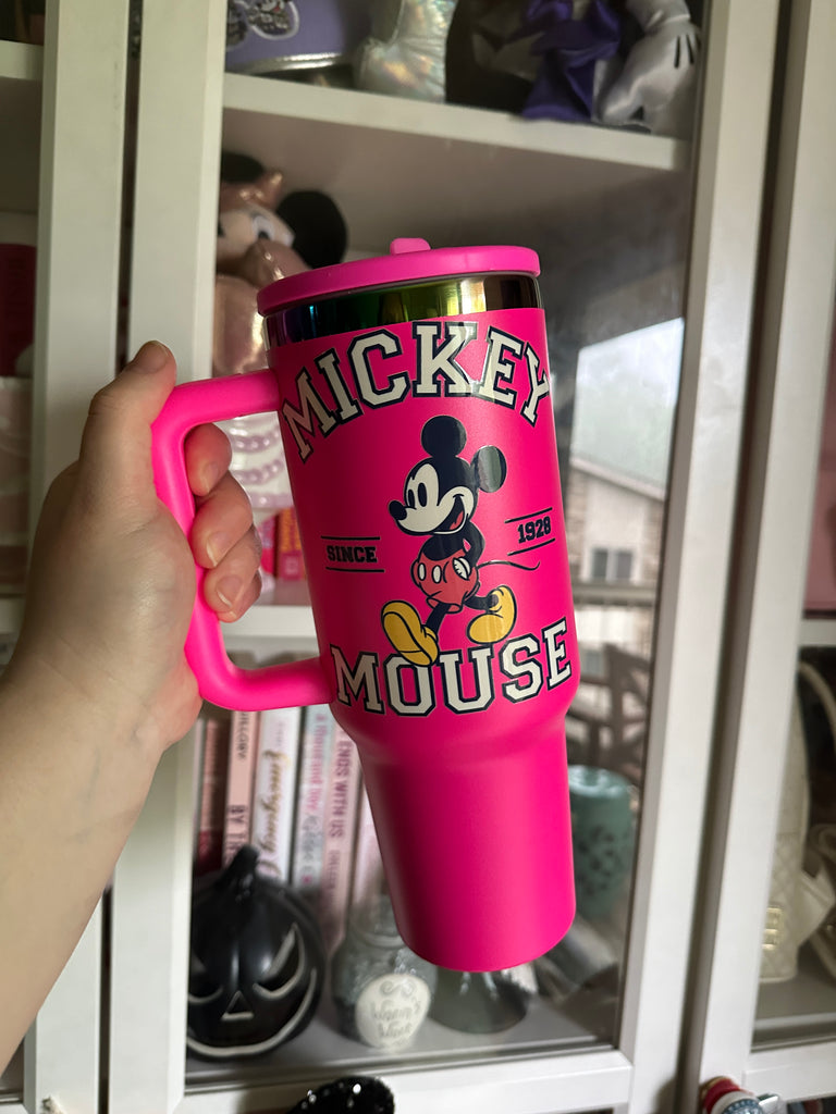 RTS Retro Mouse Inspired Leakproof 40 oz Dark Pink Tumbler