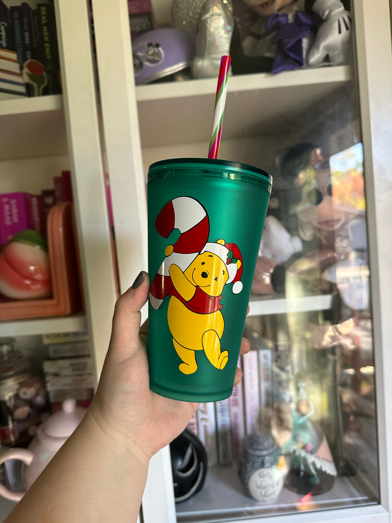 Ready to Ship Sbux Tumbler w/ Christmas Pooh Character