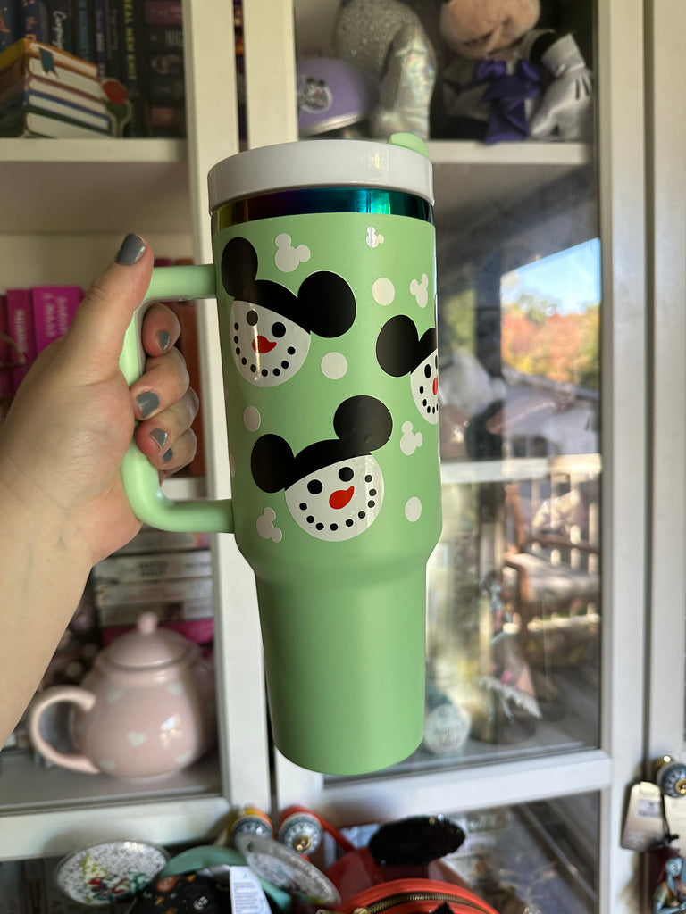 RTS 40 oz Mint Tumbler w/ Snowman Faces