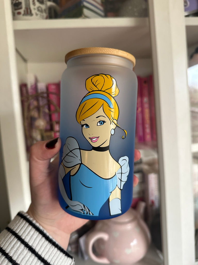 Ready to Ship Cinderella Inspired on Ombre Glass Can