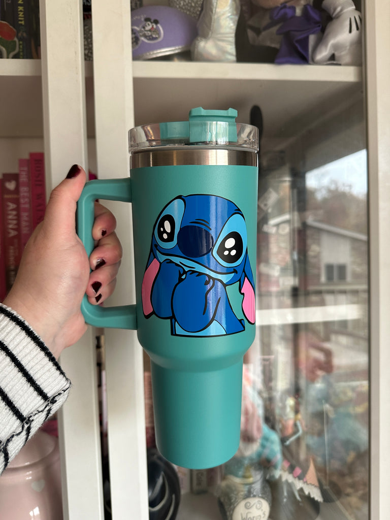 RTS 40 oz Teal Tumbler w/ 626 Character Inspired