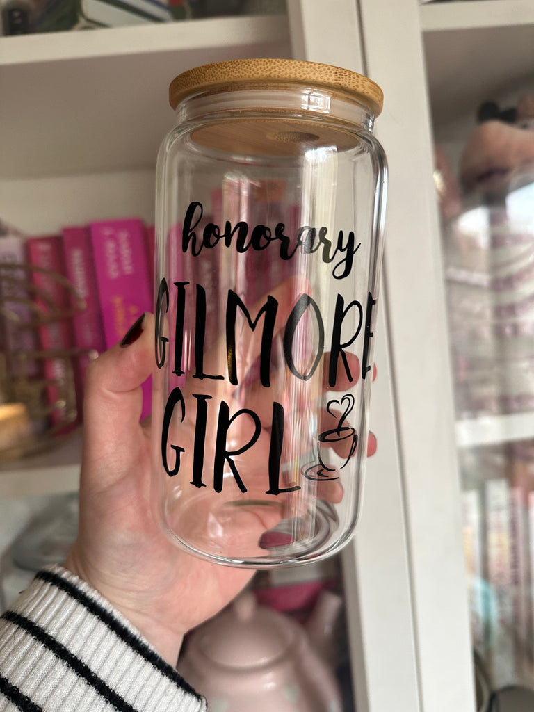 Ready to Ship Gilmore Girls Inspired on Glass Can